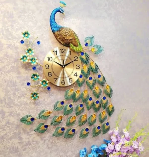 Single Peacock Clock