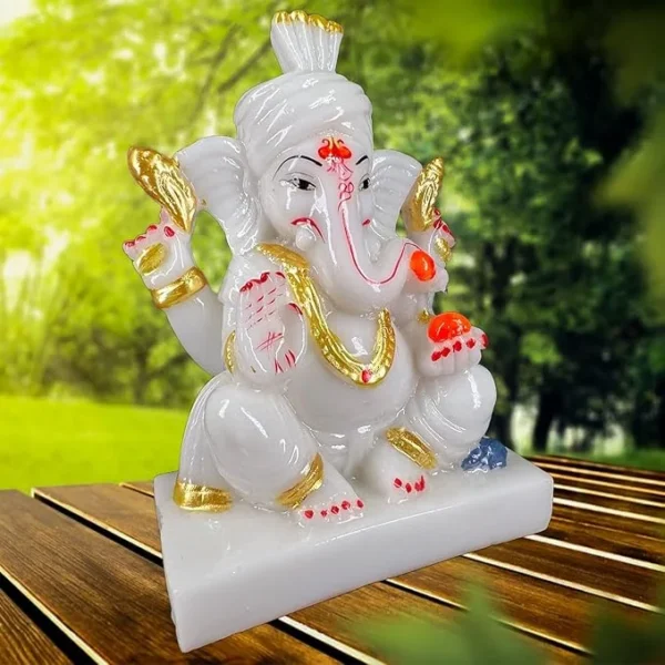 Small Marble Ganesh Ji - Image 2