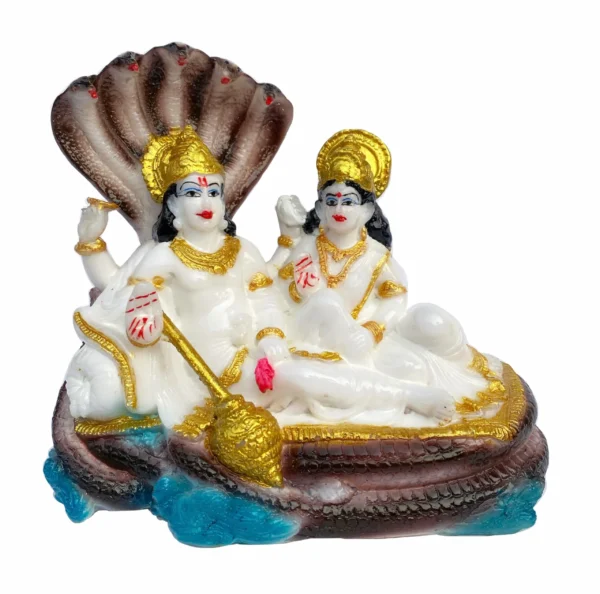 Vishnu Ji with Devi Laxmi (Marble Dust) - Image 2