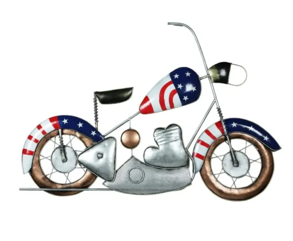 American-Themed Motorcycle Wall