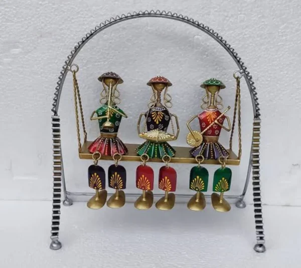 Sitting Doll in Jhula – A Delightful Hanging Art Piece