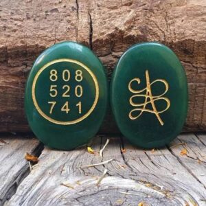 Green jade zibu coin